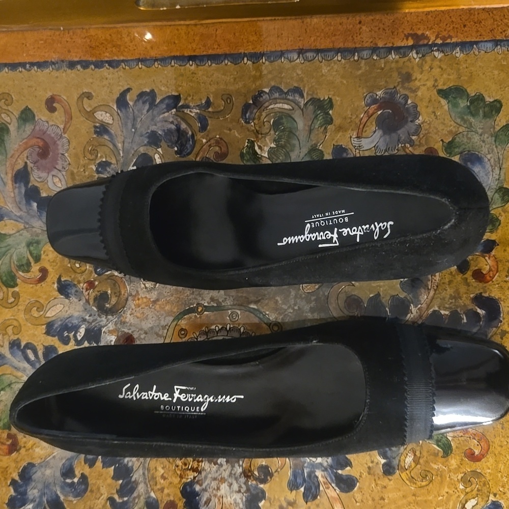 Salvatore Ferragamo Vintage Suede Heels